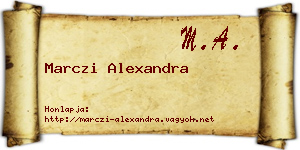Marczi Alexandra névjegykártya